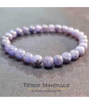 Bracelet Tanzanite Bleue A Boule 7 - 8 mm
