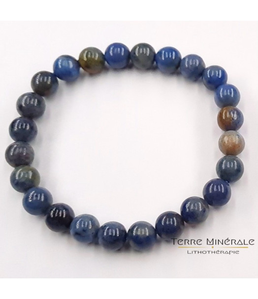 Bracelet Dumortierite AA Boule 8 mn Bracelet Dumortierite AA Boule 8 mn